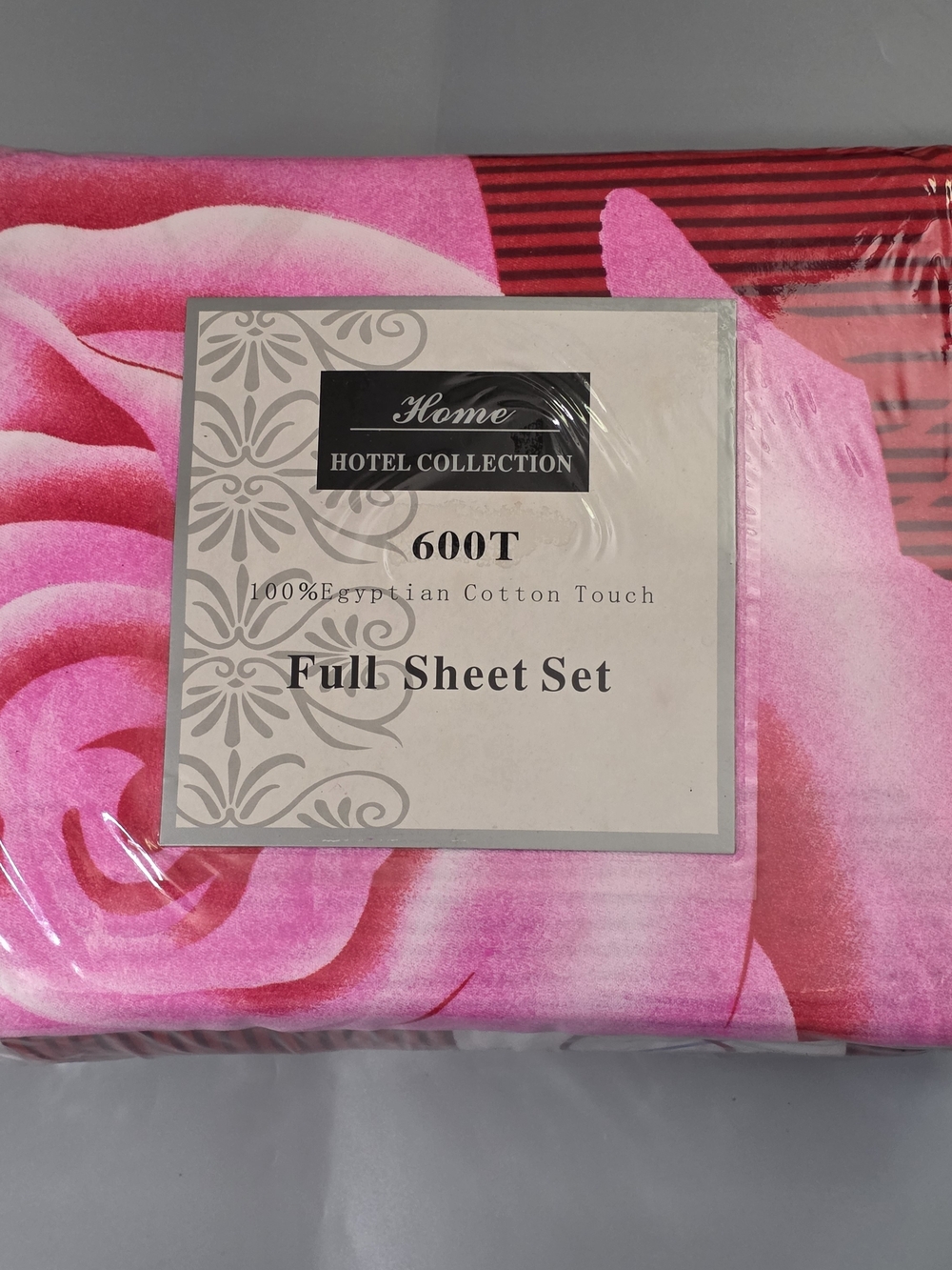 Hotel Collection Full Sheet Set - Pink Rose Print